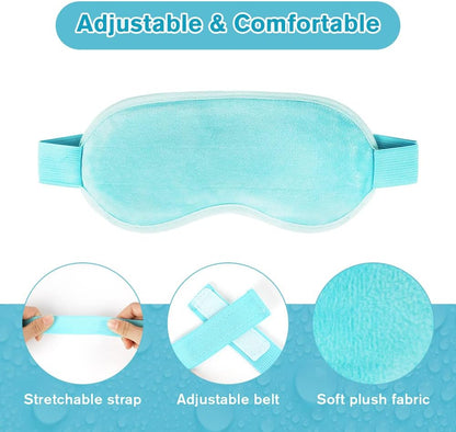 Cooling Eye Mask for Puffy Eyes, Reusable Hot Cold Therapy Gel Cold Eye Mask, Cooling Gel Eye Mask for Dark Circles, Dry Eye, Puffiness, Swollen Eyes, Sinus Pain, Migraine Relief, Headache