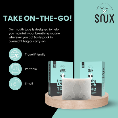 Snux Mouth Tape for Sleeping and Nasal Breathing - 120 Sleep Strips - anti Snoring