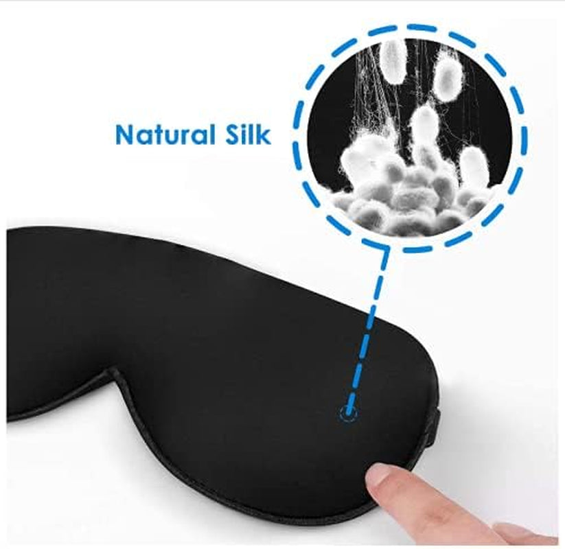 Natural Silk Sleep Mask Blindfold, Super-Smooth Eye Mask